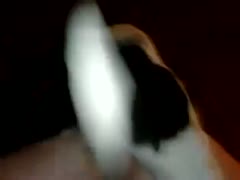 A once-shy married whore is shown fucking a mutt in this homemade hardcore beast porn clip.